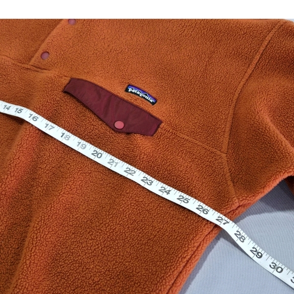 XL PATAGONIA SYNCHILLA Snap T Pullover Orange Fleece Mens XLARGE 1998 Vintage